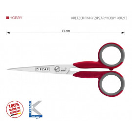 KRETZER FINNY ZIPZAP/HOBBY 780213 Ножницы для обрезки ниток и вышивания 5"