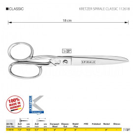KRETZER SPIRALE CLASSIC 112618 Ножницы портновские для левши 7"