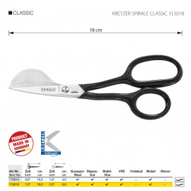 KRETZER SPIRALE CLASSIC 113018 Ножницы для ковров 7"