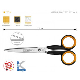 KRETZER FINNY TEC X 732015 Ножницы портновские 6"