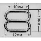 Регулятор пластиковый для ленты, прозрачный, 10мм (1уп. - 1000шт.)